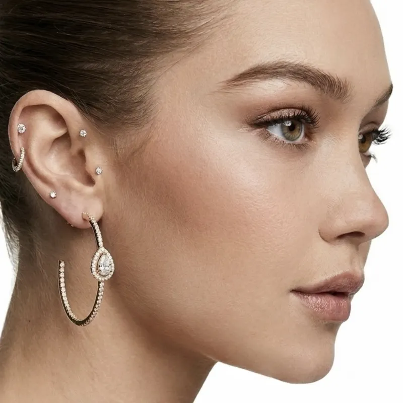 Boucles d'oreilles Levana porté