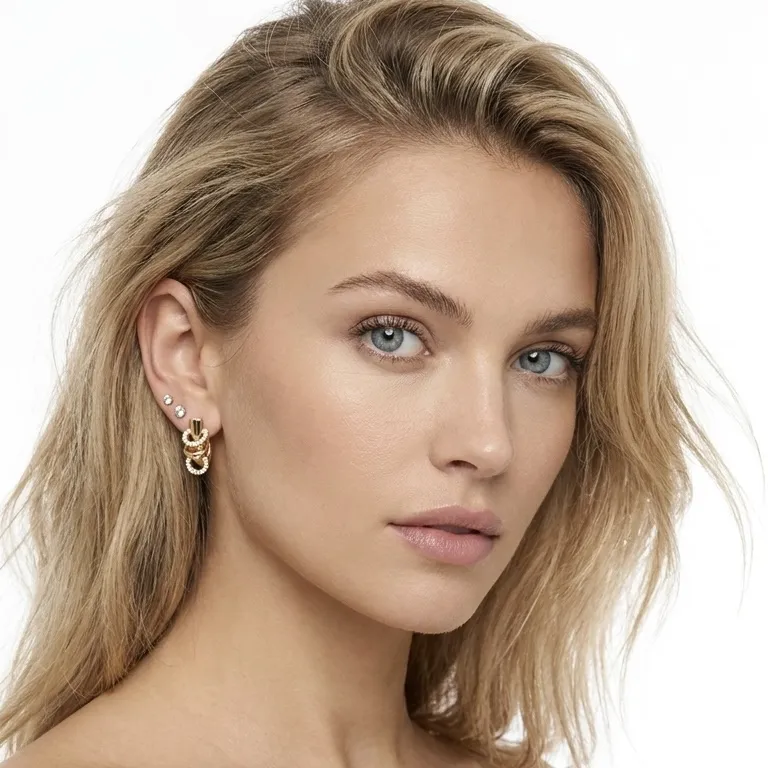 Boucles d'oreilles Lena porté