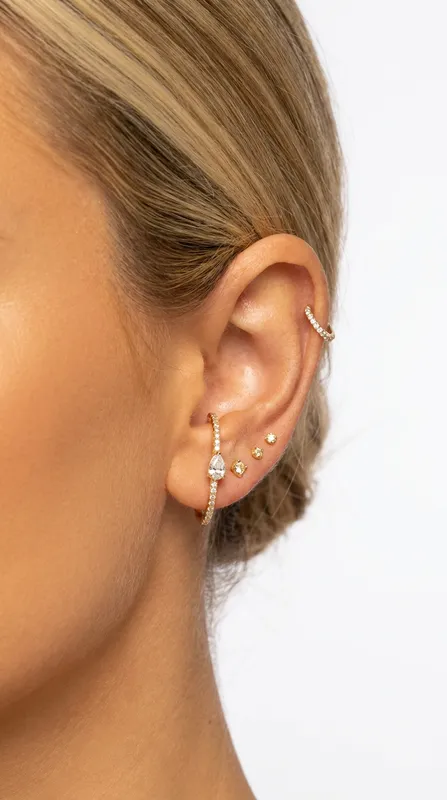 Boucles d'oreilles Leavah porté