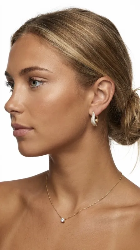 Boucles d'oreilles Eva porté